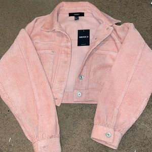 Pink cropped Jean jacket